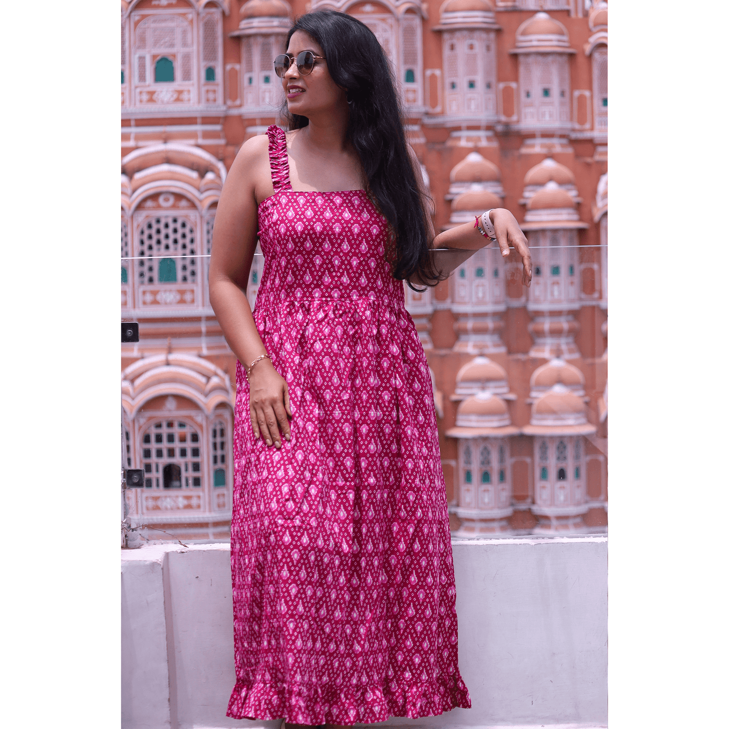 Pink Peony Maxi Dress