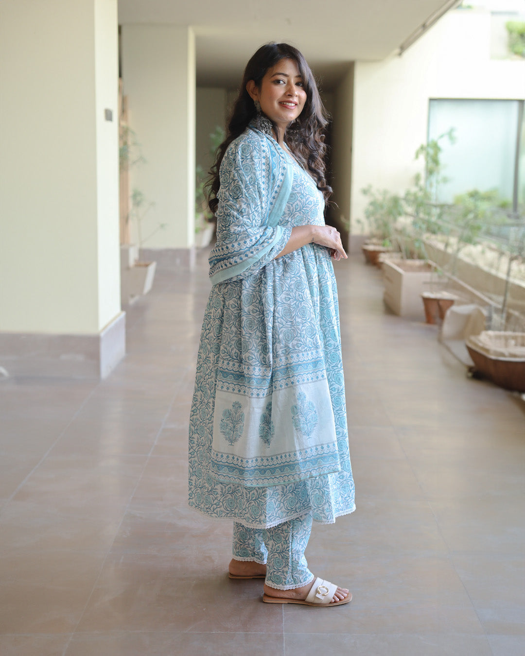 Heer Blue Anarkali Suit Set